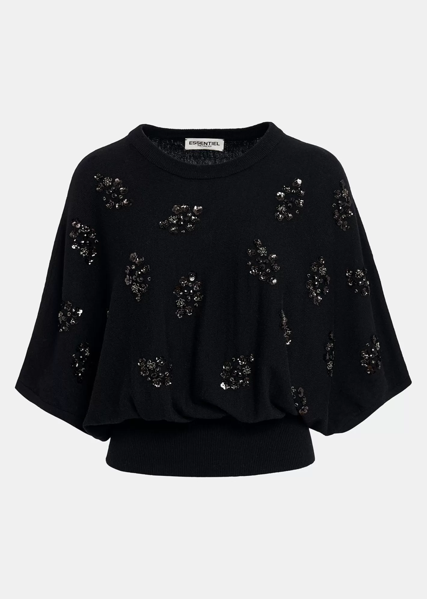 Discount cape-effect knit sweater with embellishments Fall 2024 Collection | Sweaters & Cardigans