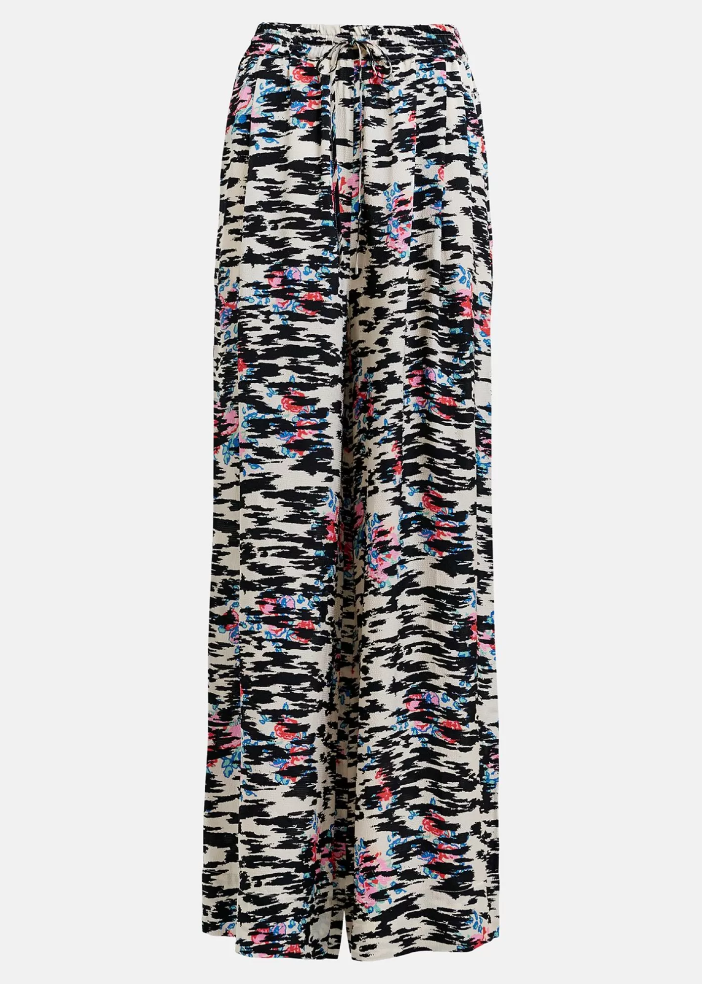 Cheap Black, white and multicolored zebra-print wide-leg pants Prints | Pants & Shorts