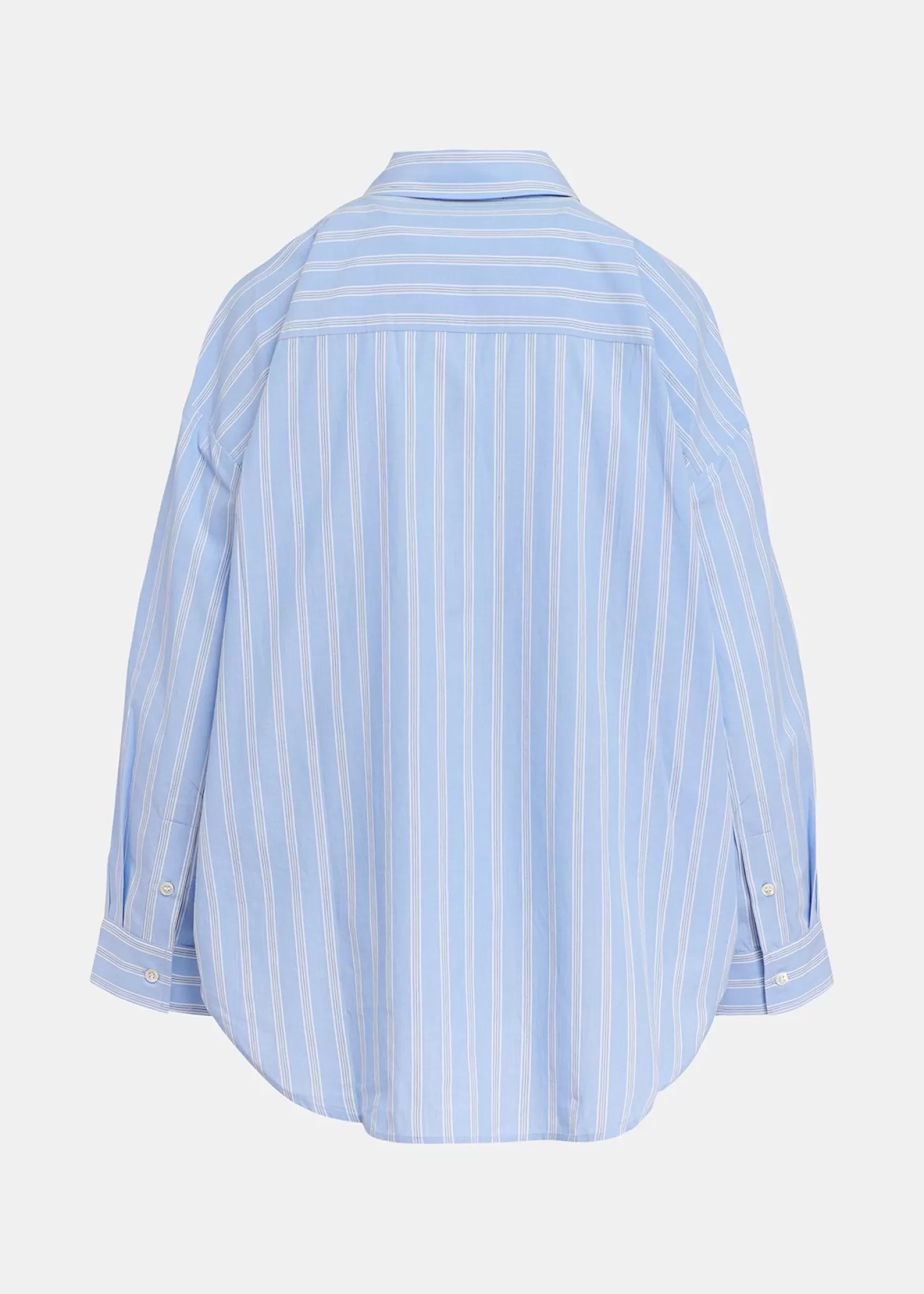 Flash Sale Blue and white striped patchwork shirt Fall 2024 Collection | Tops & Blouses