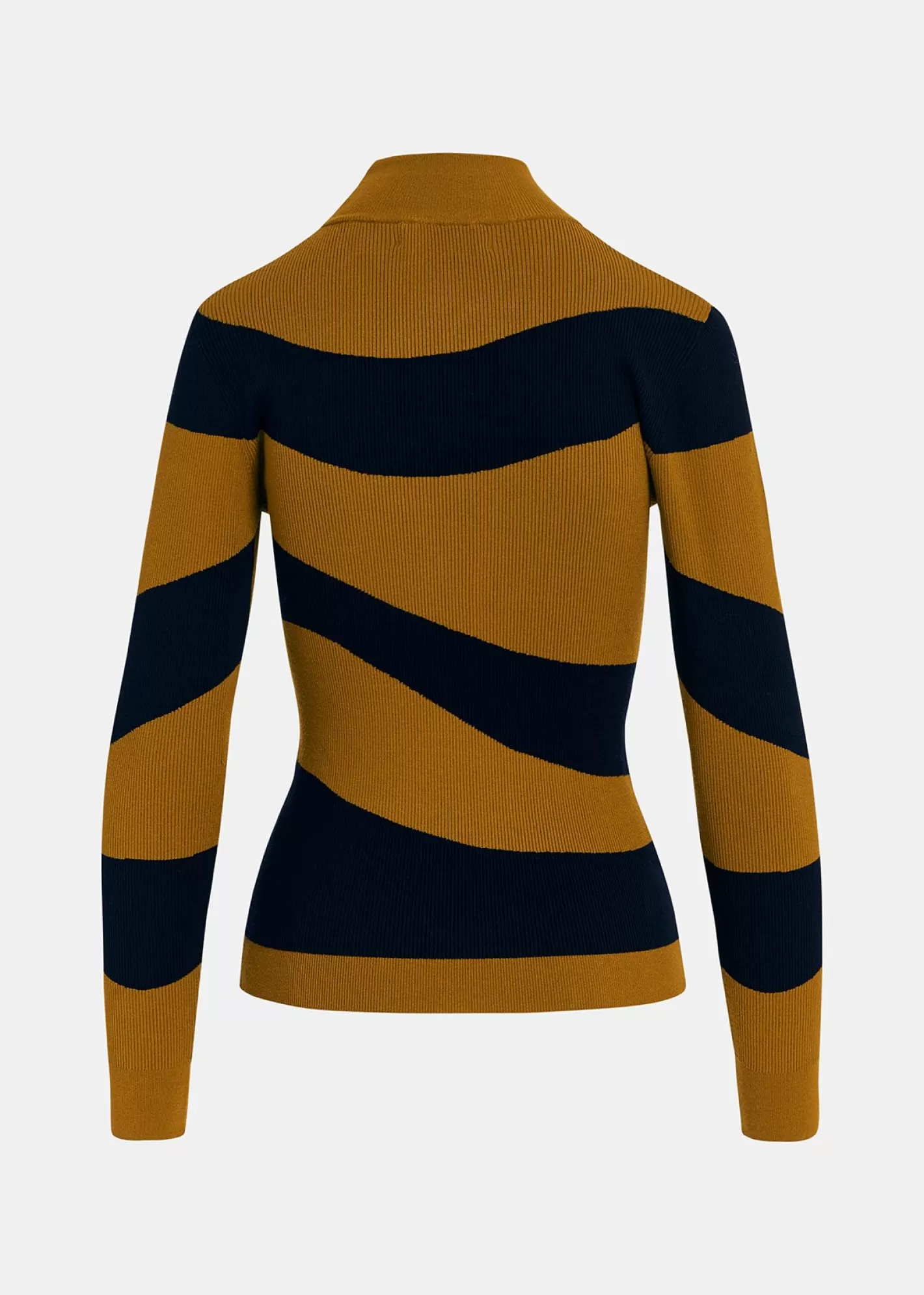 Outlet Brown and black striped rib-knitted sweater Fall 2024 Collection | Sweaters & Cardigans