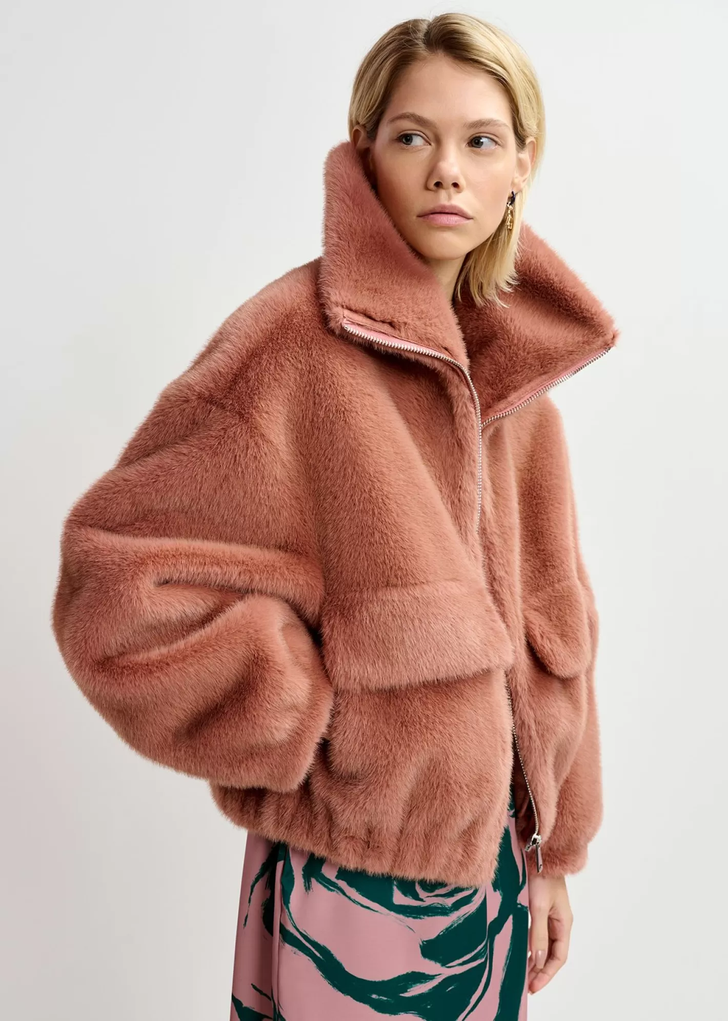 Store faux fur bomber jacket Fall 2024 Collection | Coats & Jackets