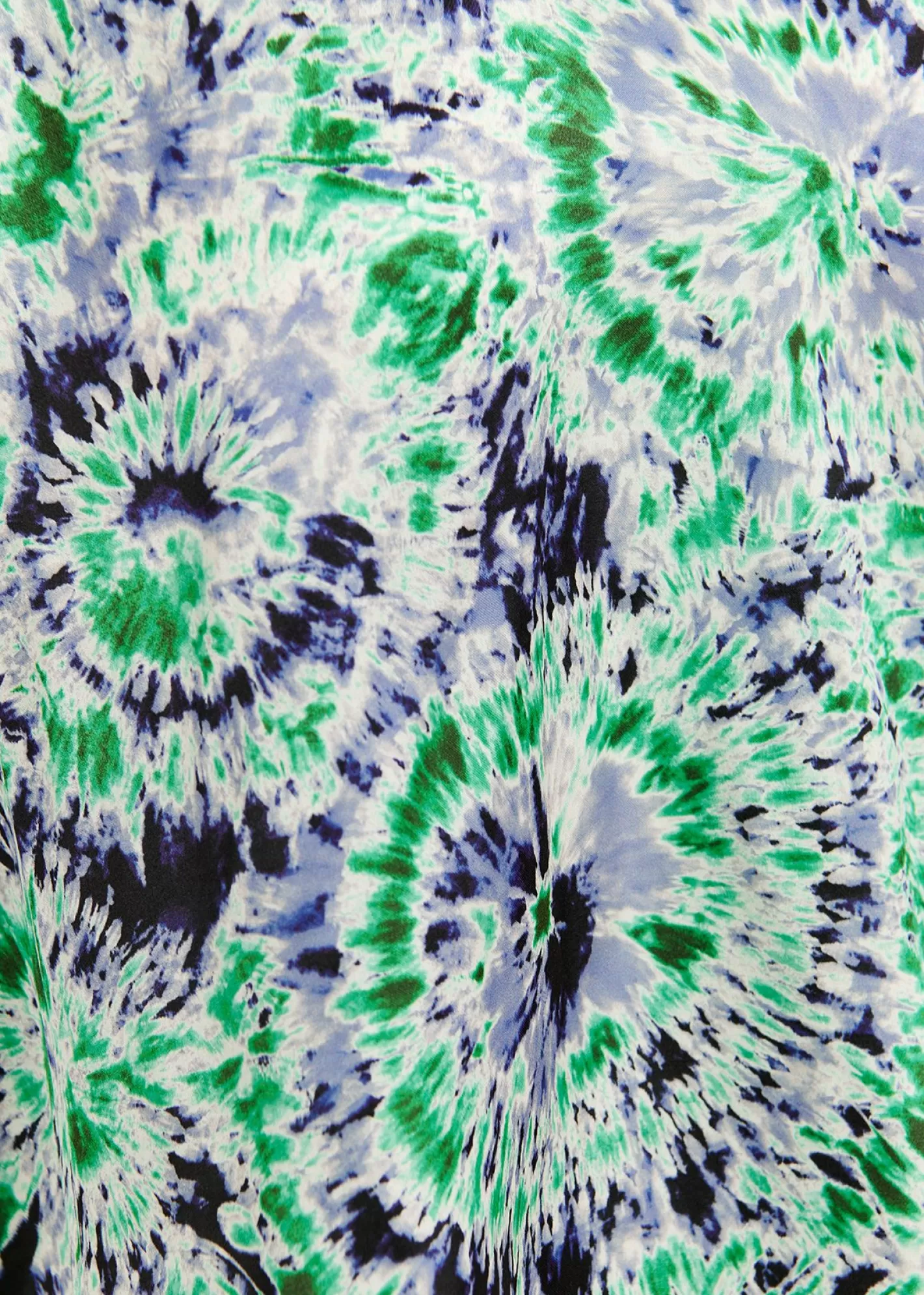Online Green and navy blue tie-dye printed oversized top Fall 2024 Collection | Prints
