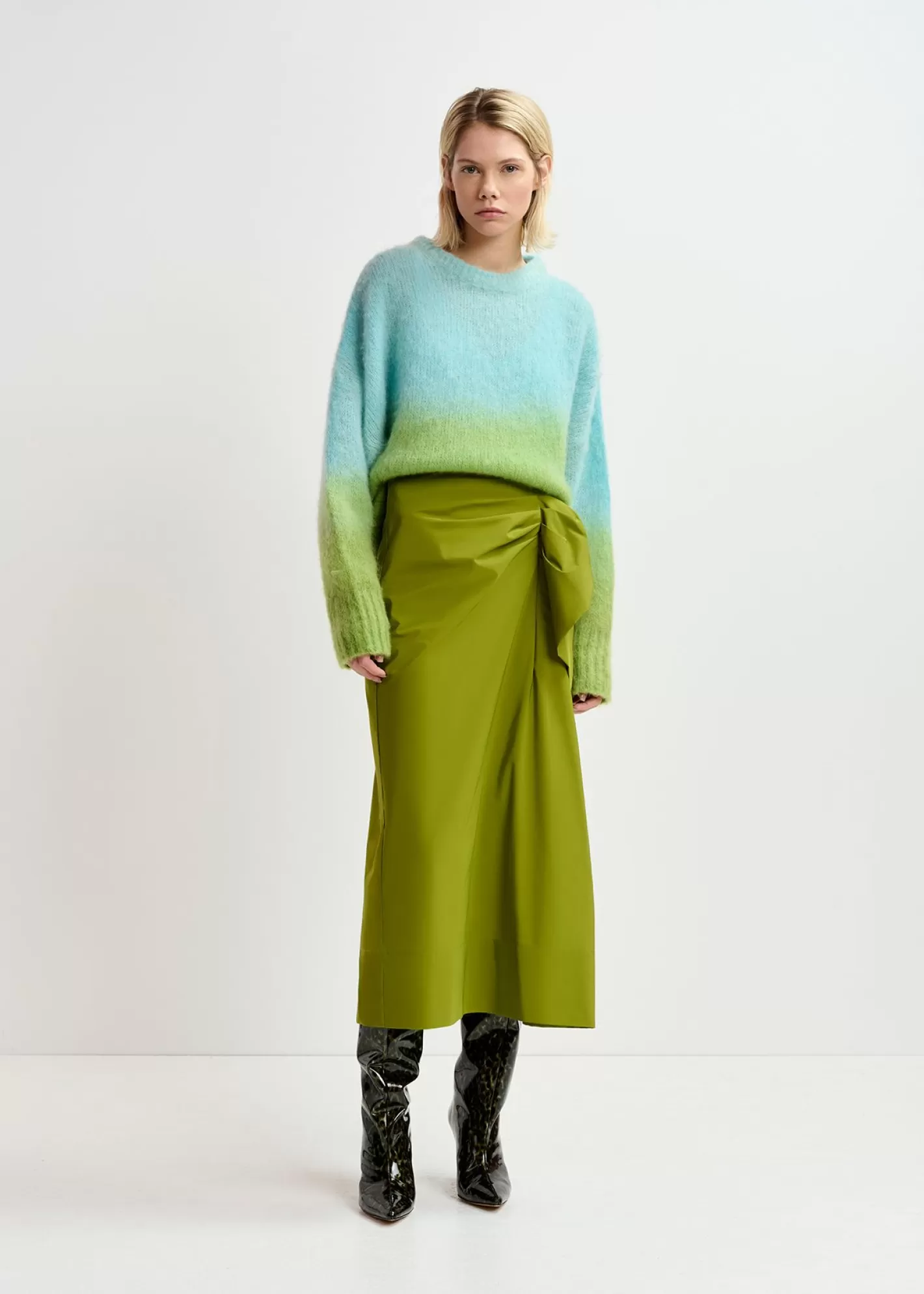 Outlet draped midi skirt Fall 2024 Collection | Skirts