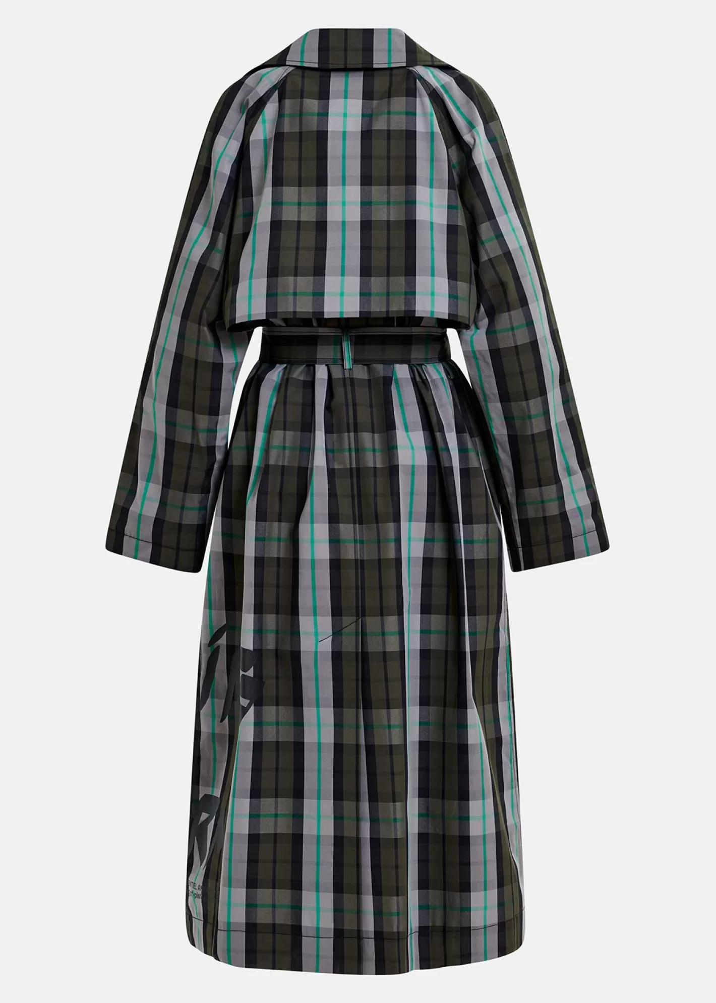 Flash Sale Khaki, grey and black checked trench coat Fall 2024 Collection | Coats & Jackets