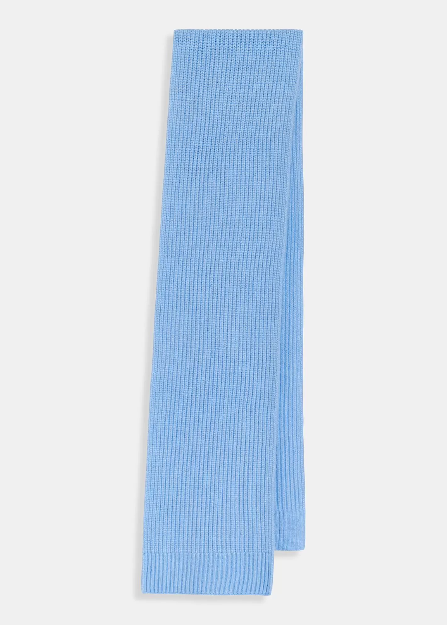 Clearance Light blue rib-knitted scarf Fall 2024 Collection | Scarves