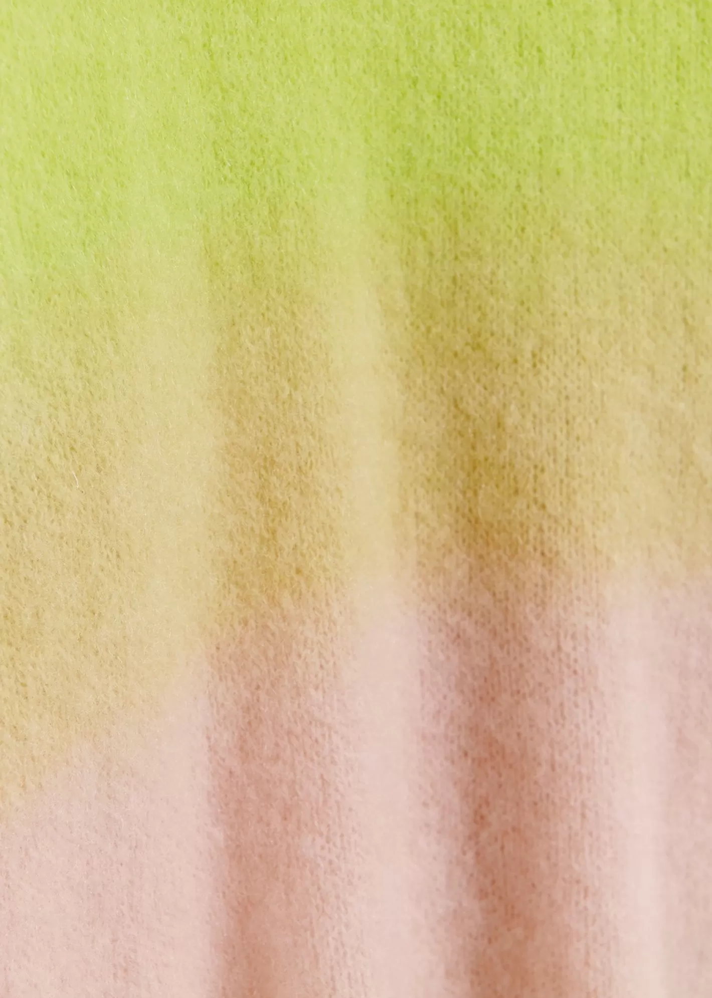 Discount Lime green and light pink knit sweater with gradient effect FLUID Collection | Sweaters & Cardigans