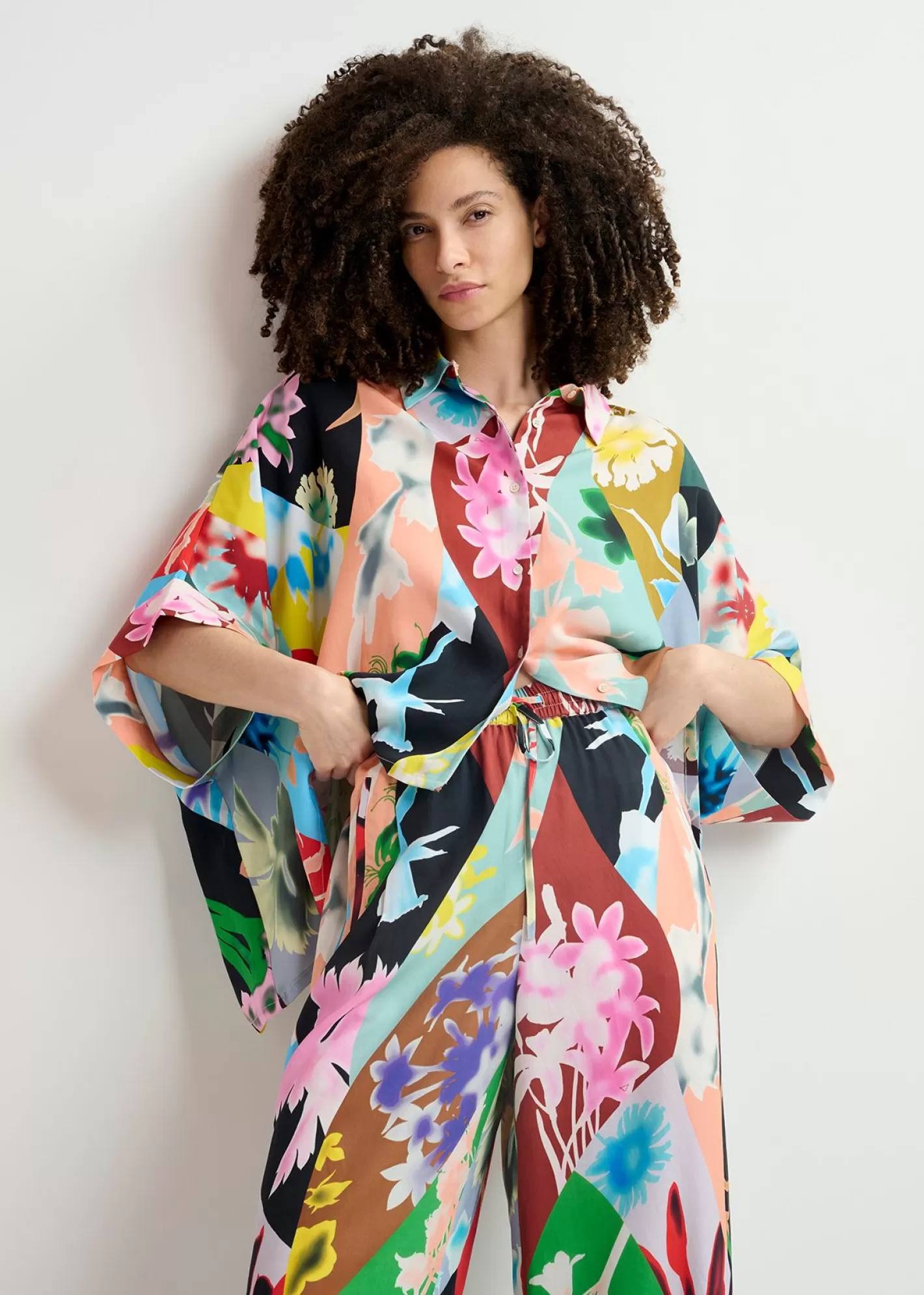 Sale Multicolor floral-print oversized shirt Fall 2024 Collection | Prints