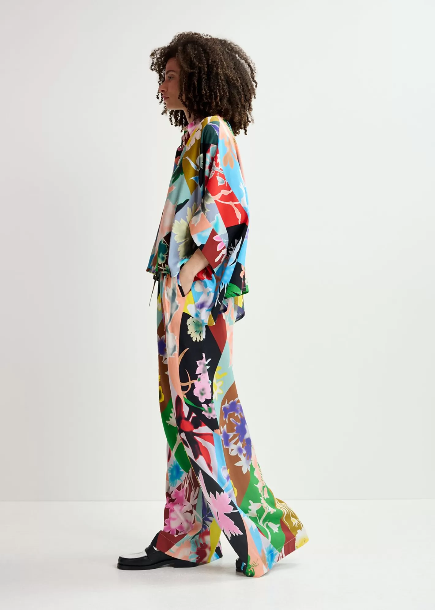 Sale Multicolor floral-print oversized shirt Fall 2024 Collection | Prints