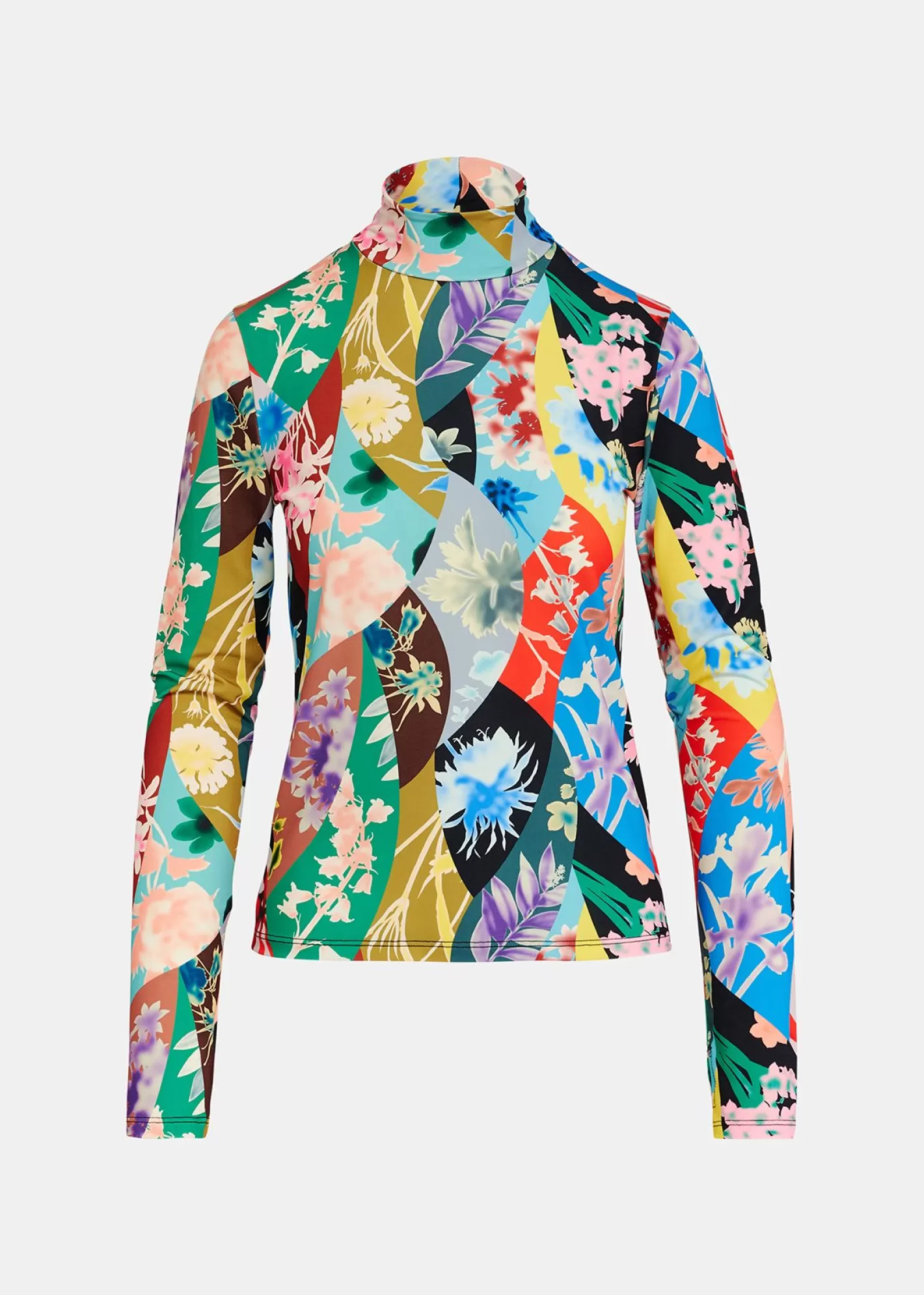 Sale Multicolor floral-print turtleneck top Fall 2024 Collection | Prints