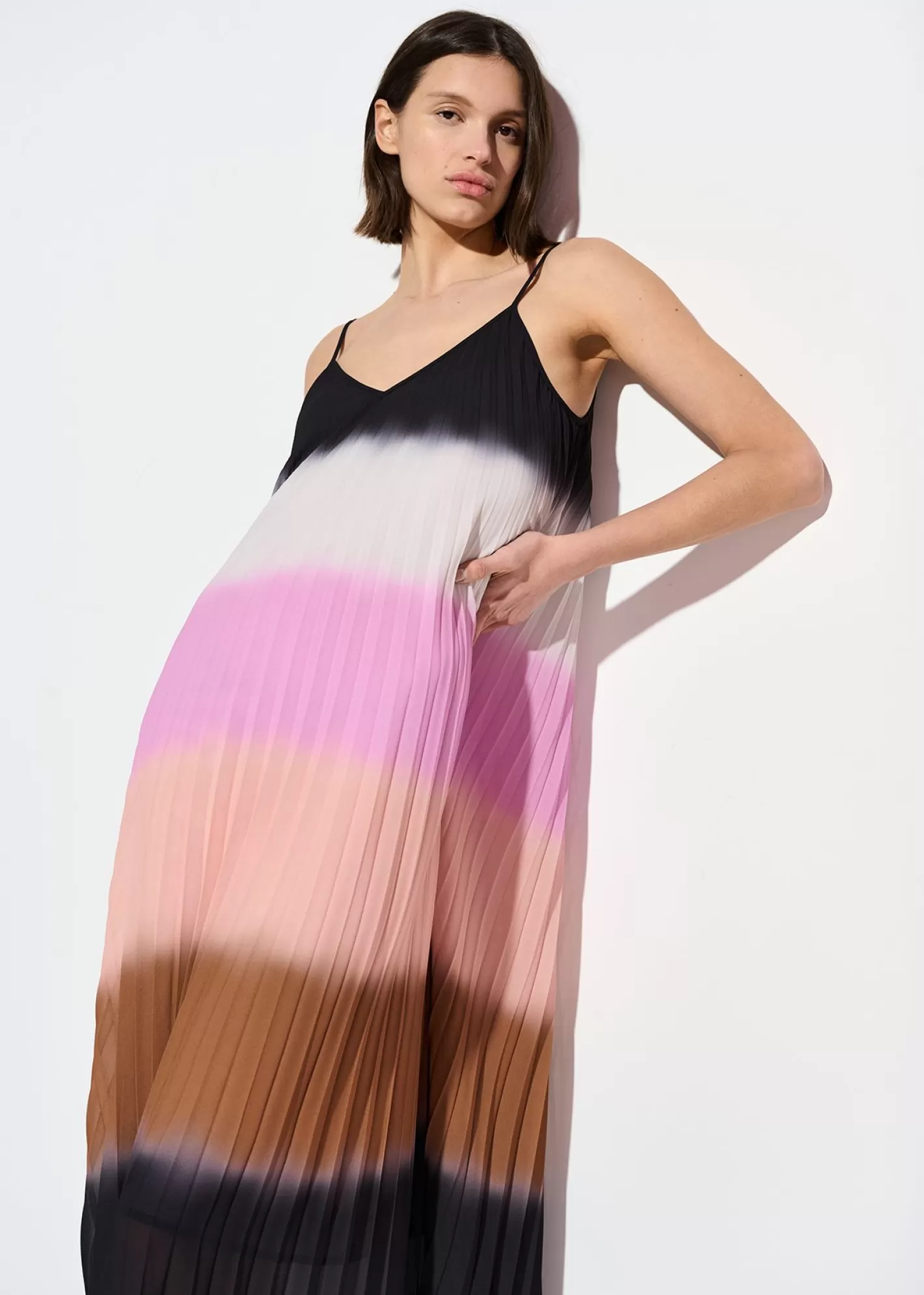 Outlet Multicolor plissé slip dress with gradient effect Fall 2024 Collection | Dresses