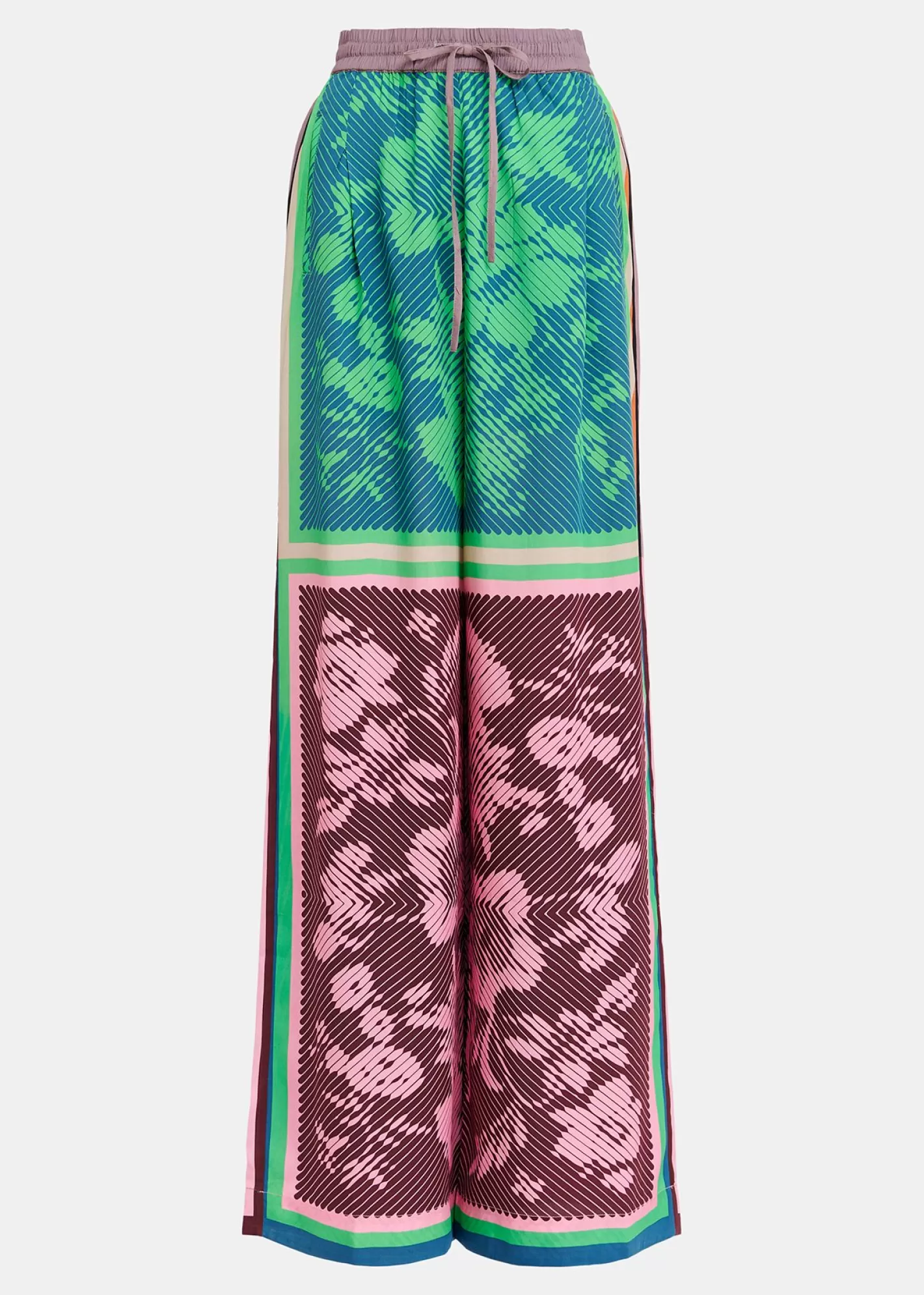 Online Multicolor printed wide-leg pants Fall 2024 Collection | Prints
