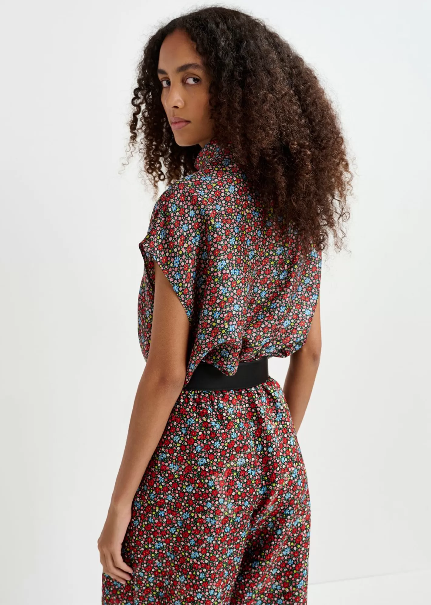 Cheap Multicolor silk top with floral print Fall 2024 Collection | Prints