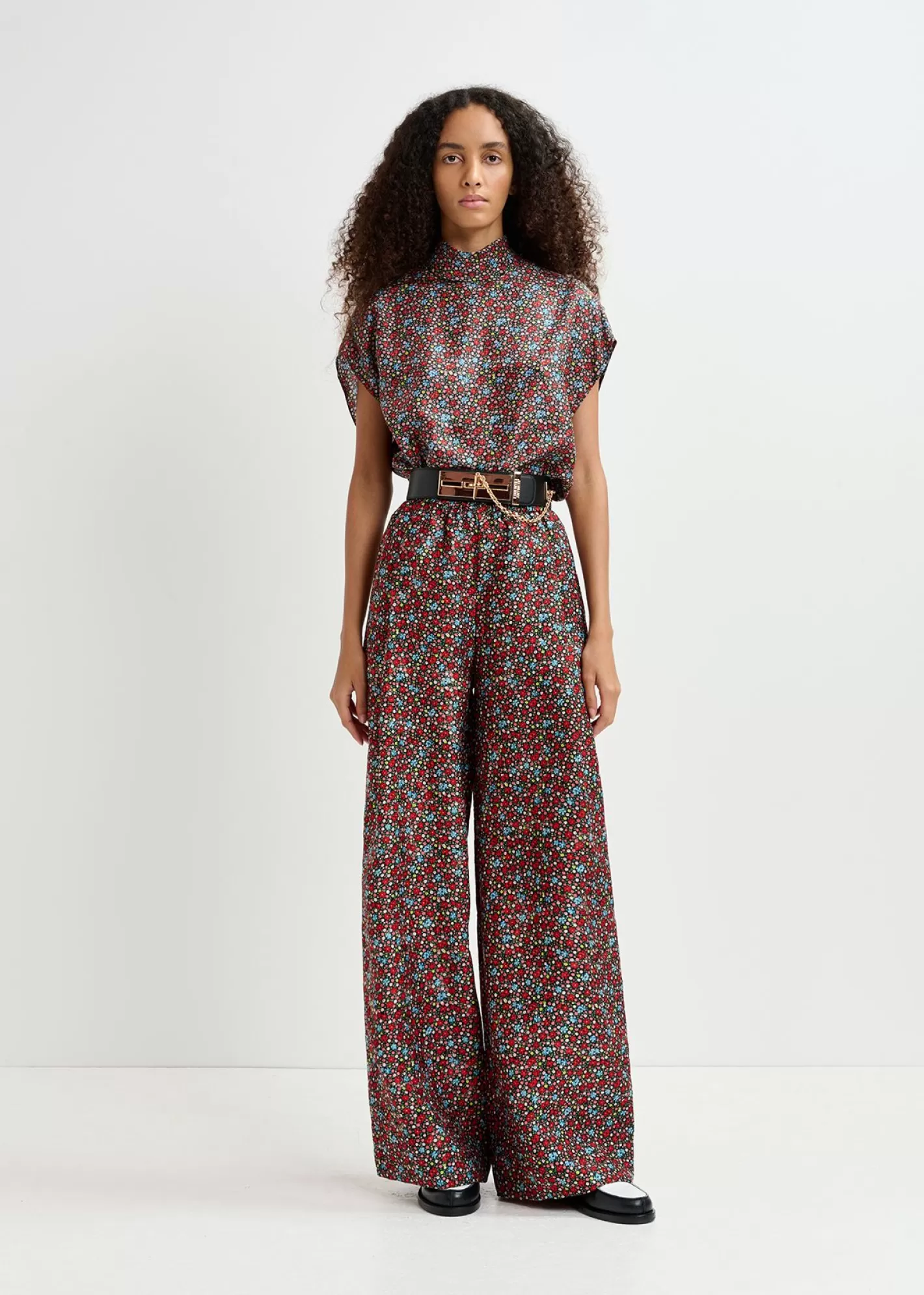 Cheap Multicolor silk top with floral print Fall 2024 Collection | Prints