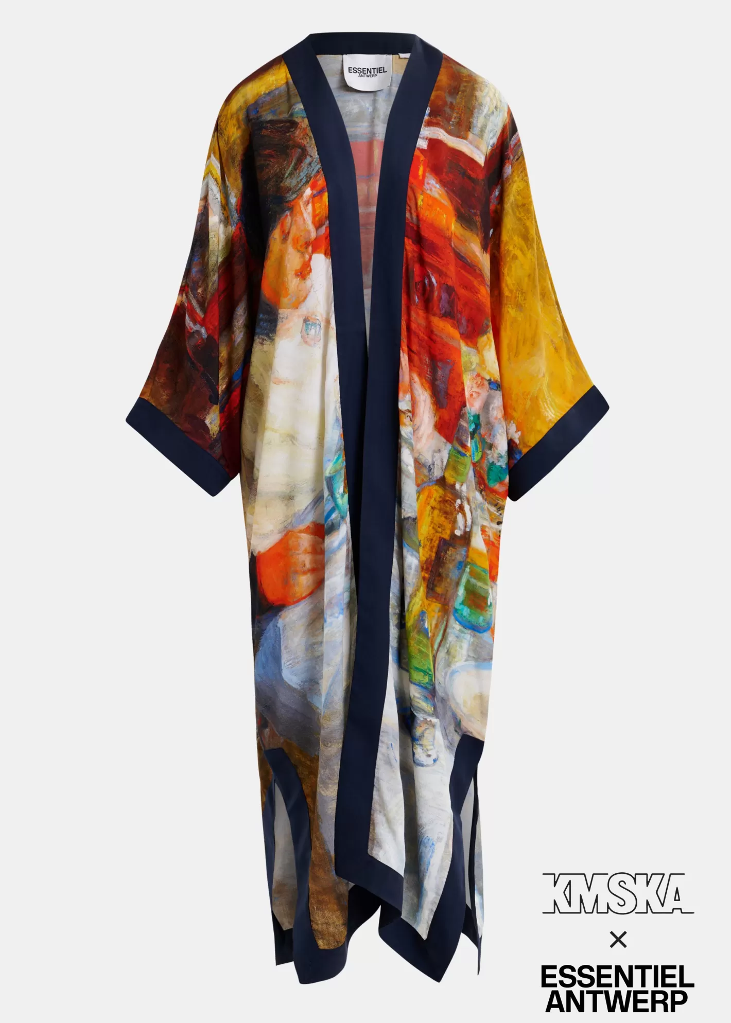 New Multicolor 'The Oyster Eater' kimono - collaboration with KMSKA KMSKA X Essentiel Antwerp | Prints
