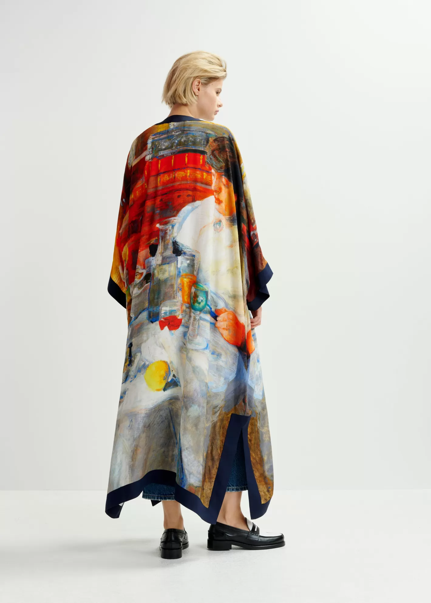 New Multicolor 'The Oyster Eater' kimono - collaboration with KMSKA KMSKA X Essentiel Antwerp | Prints