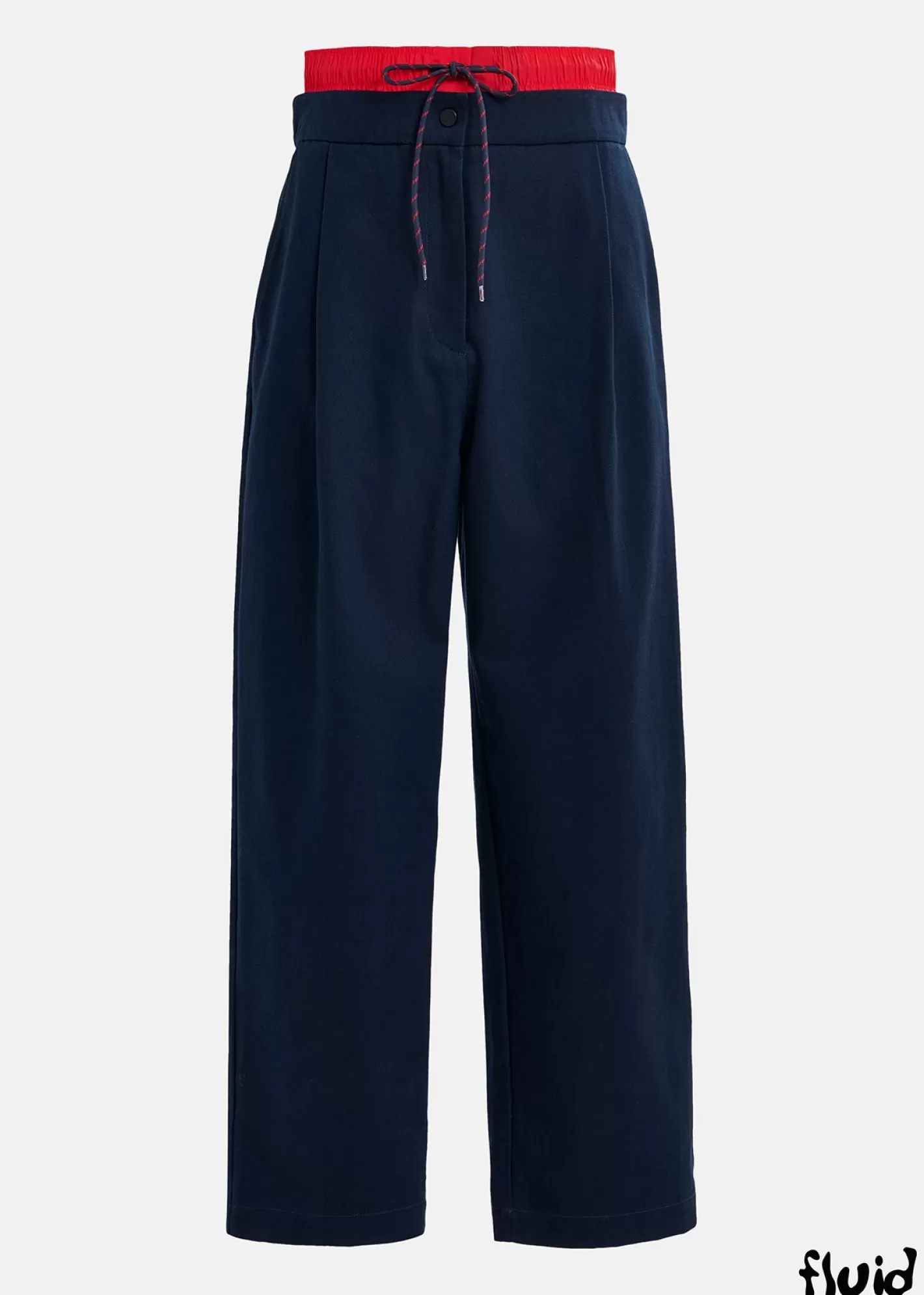 New Navy blue and red double-waist pants FLUID Collection | Pants & Shorts