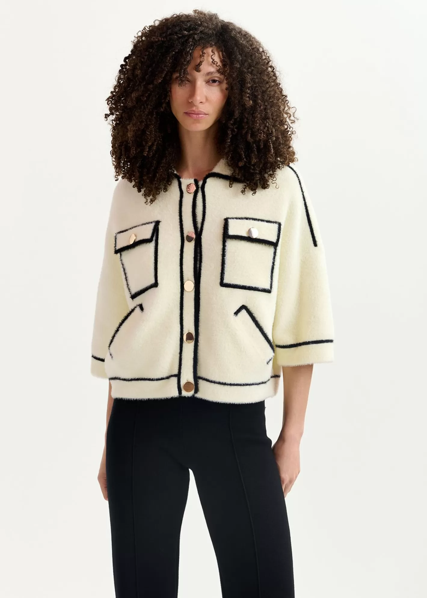 Outlet Off-white fuzzy knitted cardigan Fall 2024 Collection | Sweaters & Cardigans