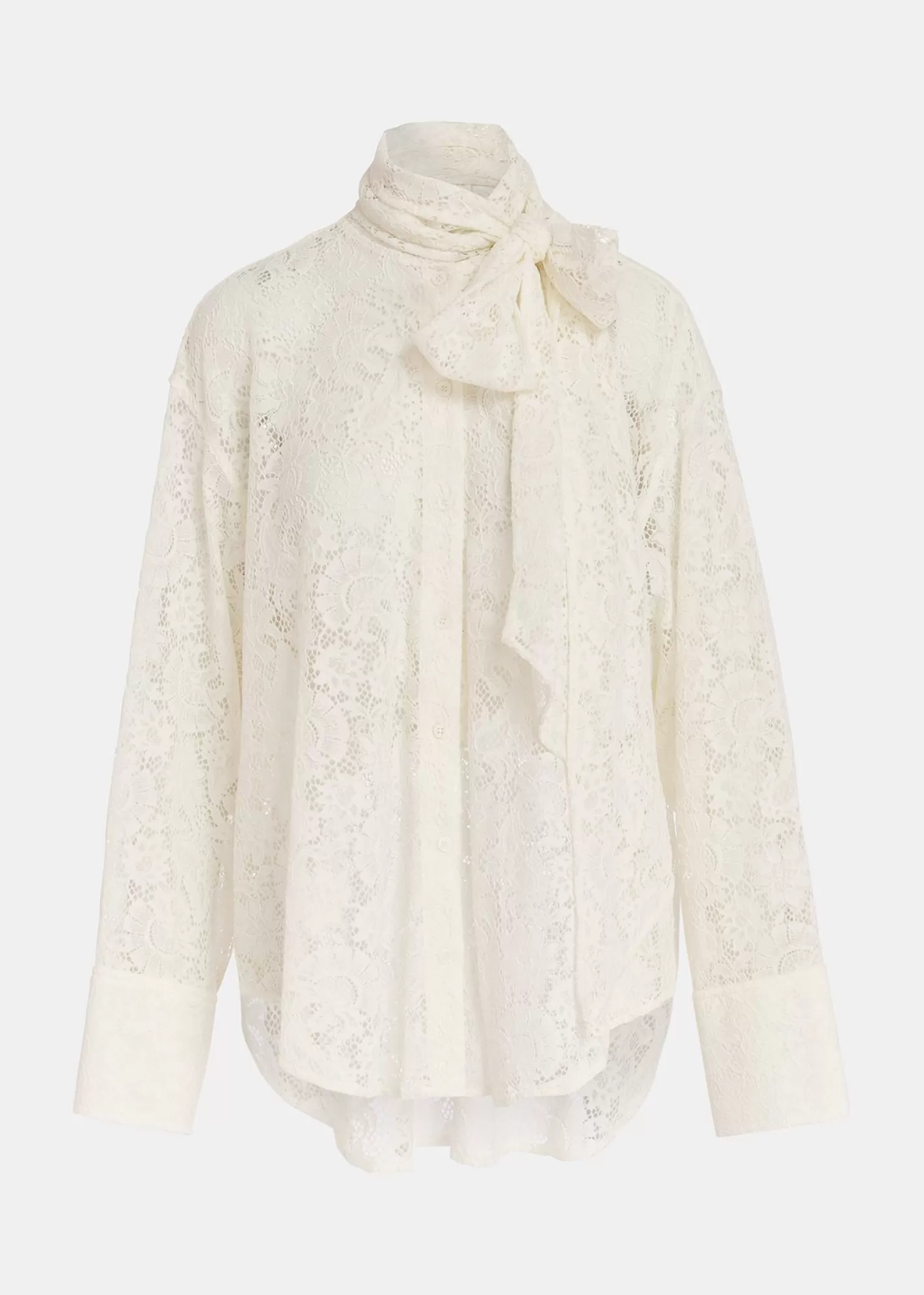 Flash Sale lace shirt with pussy bow Fall 2024 Collection | Tops & Blouses