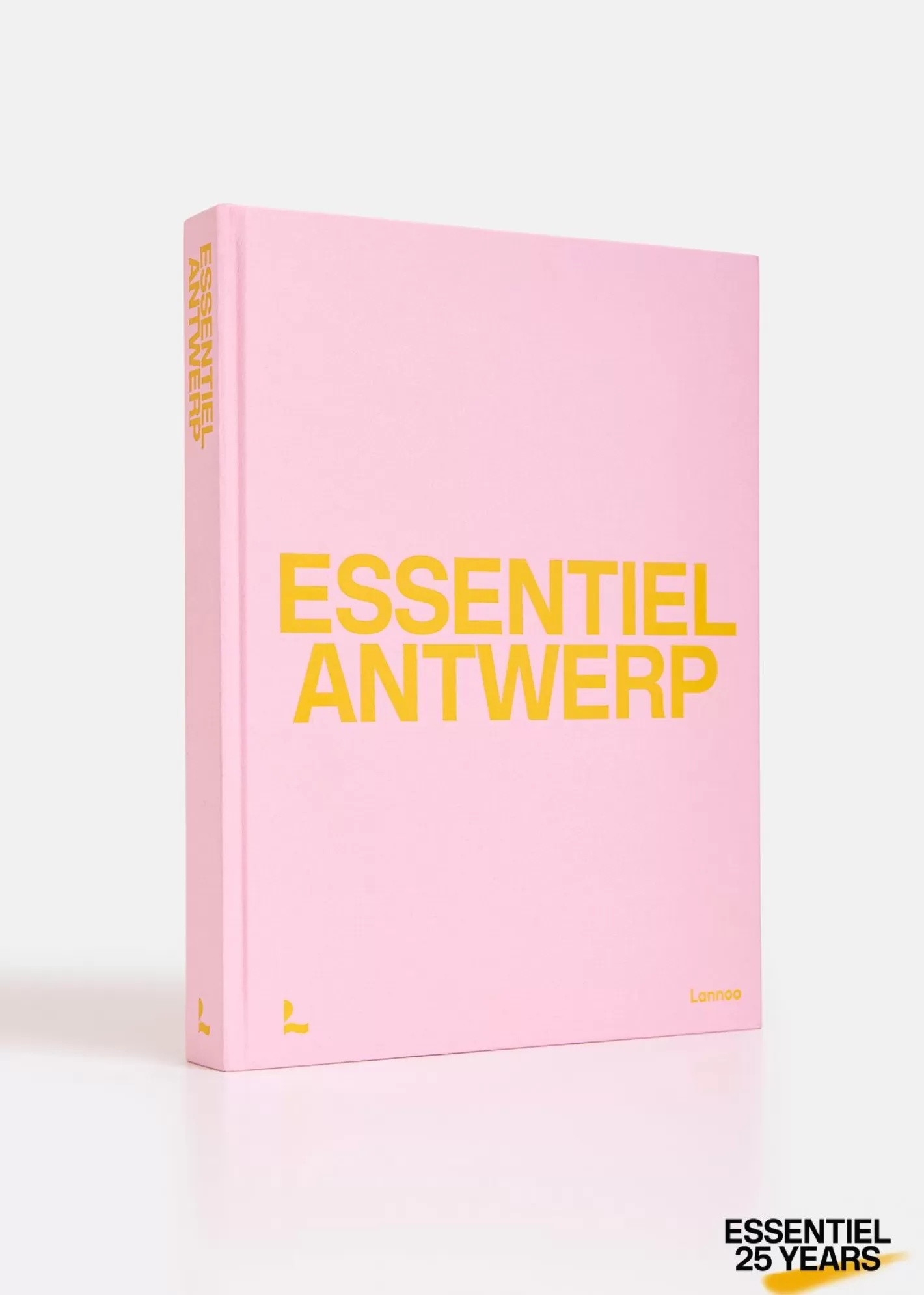 Hot Pink and yellow 25 years coffee table book with exclusive paperweight 25 Years Limited Edition Capsule