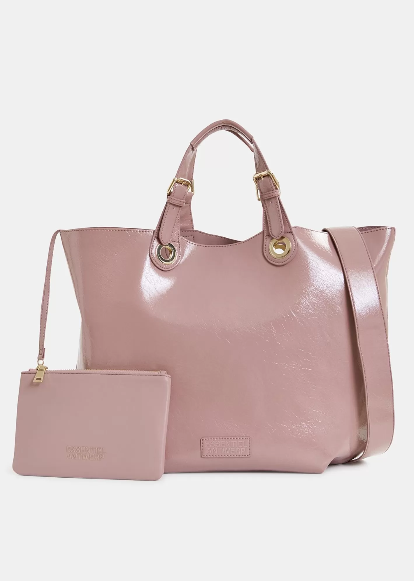 Best Vintage pink faux patent-leather shopper bag Fall 2024 Collection | Bags