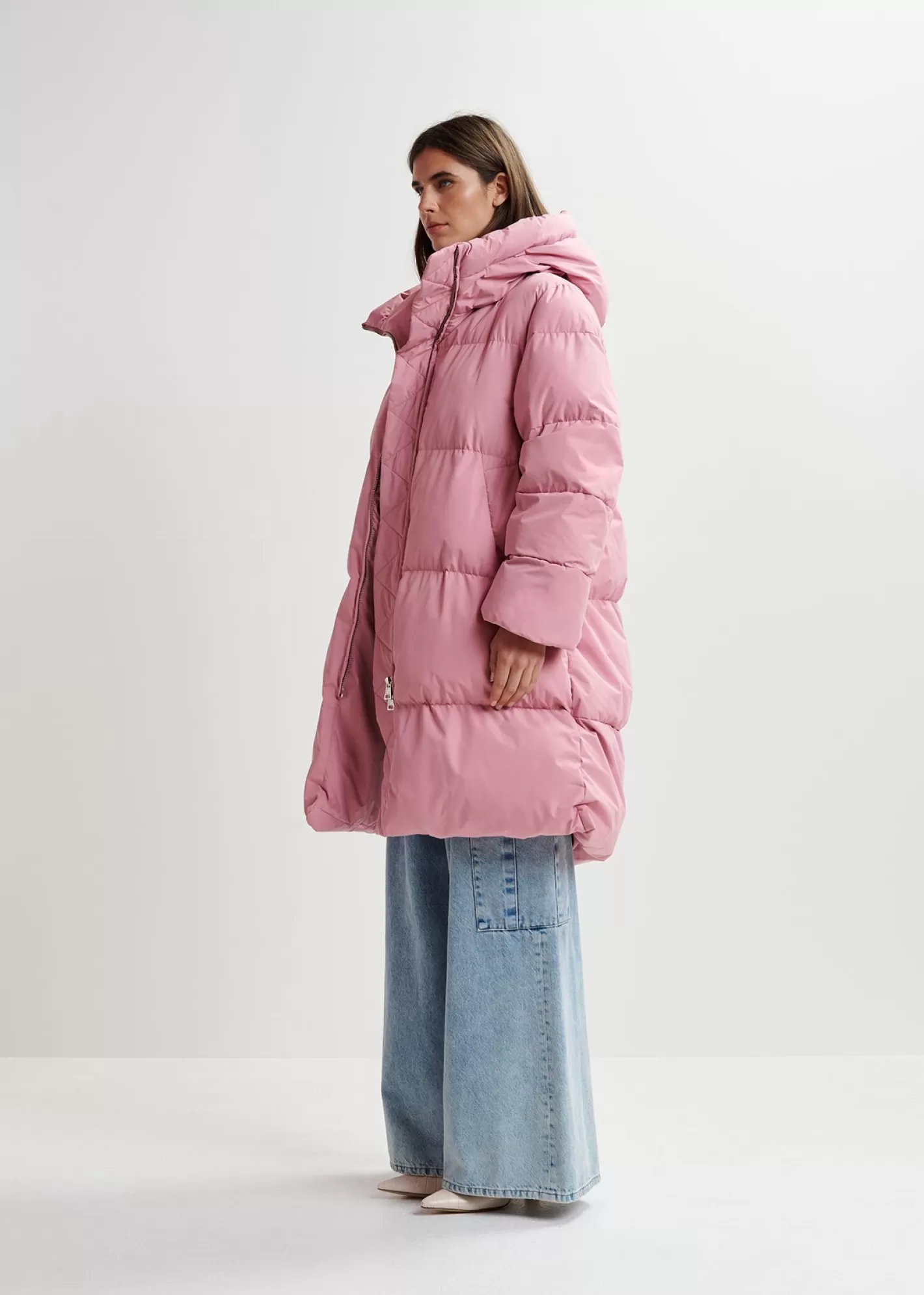 Online Vintage pink hooded puffer coat Coats & Jackets